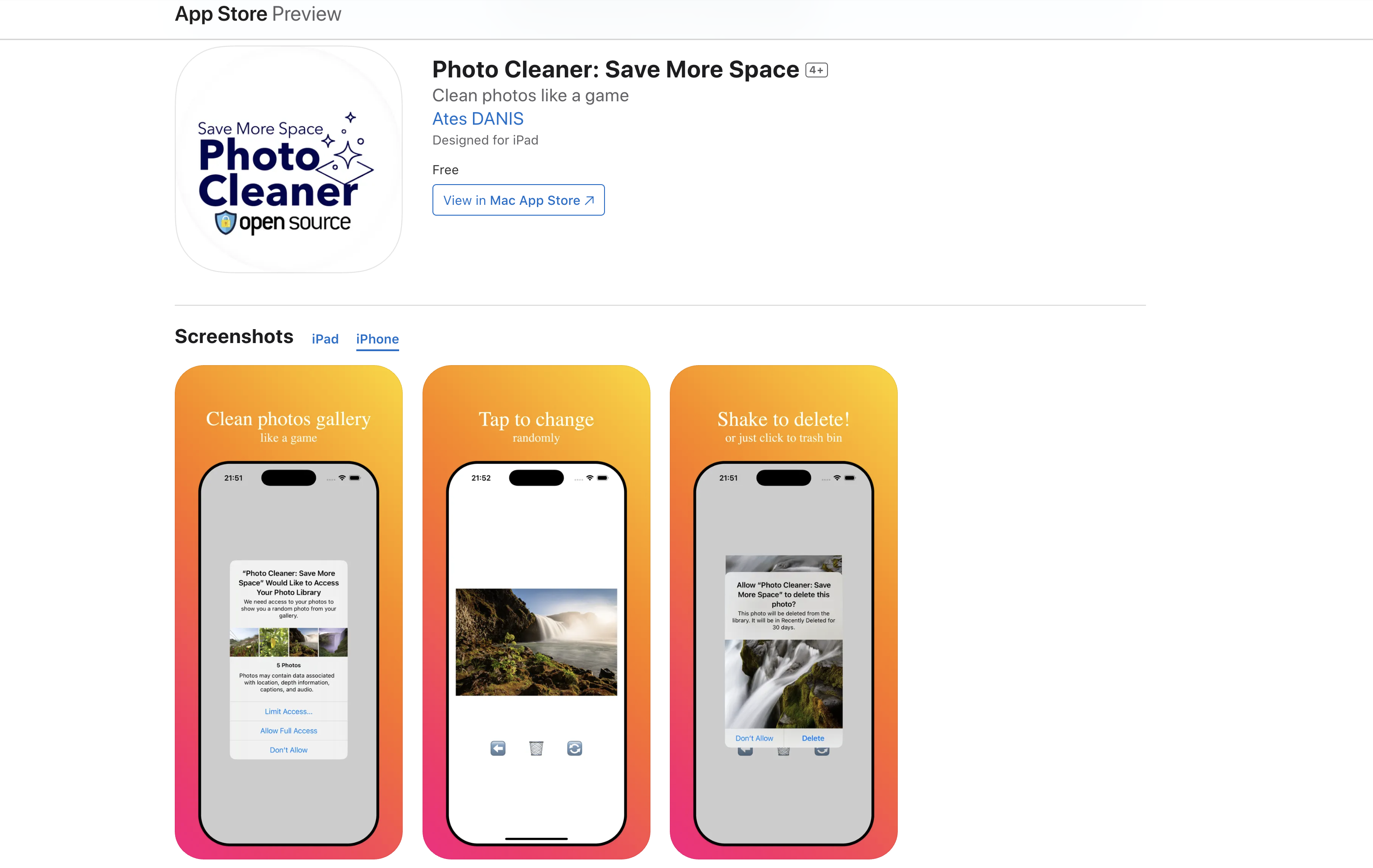 Photo Cleaner Application Interface
