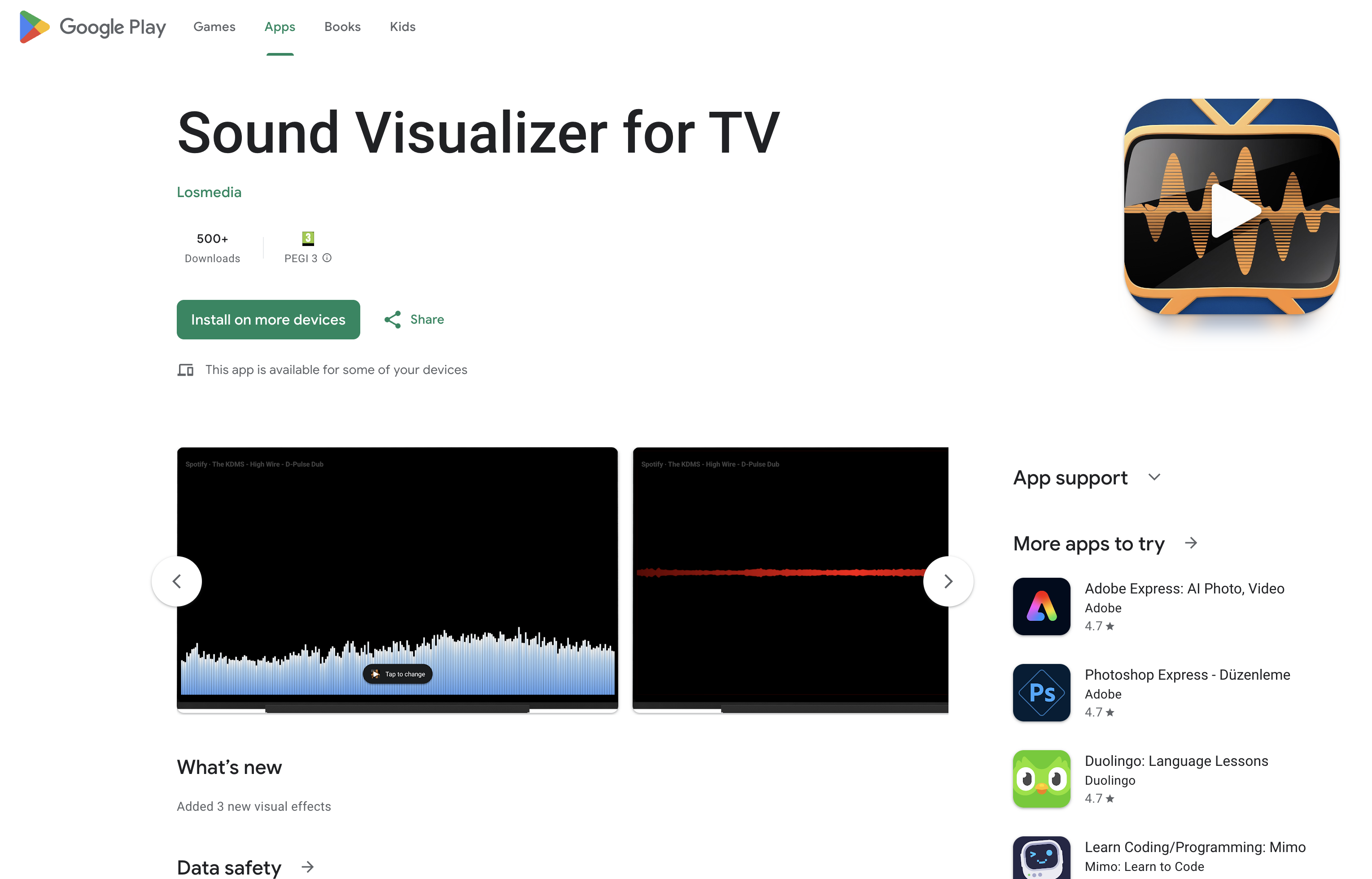 Sound Visualizer TV Interface